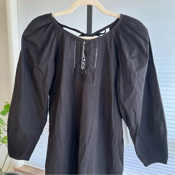 St. Roche Fountain Dress Organic Cotton Black 4 NWT Spring Feminine Contemporary - Picture 3 of 11